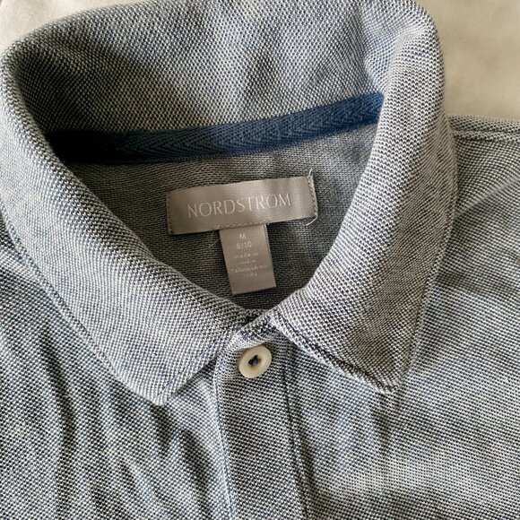 Nordstrom 100% Cotton Textured Long Sleeve Button Up Shirt Size 8/10 - Picture 4 of 14